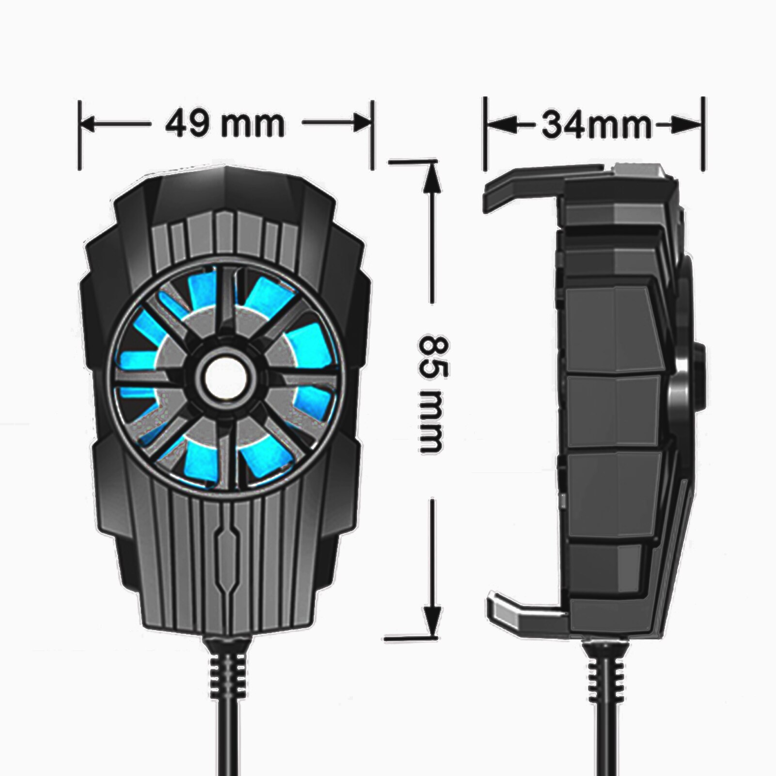 Ventilateur de refroidissement universel pour téléphone portable, système de refroidissement USB, dissipateur de chaleur, support de radiateur pour iPhone 12 Pro Max