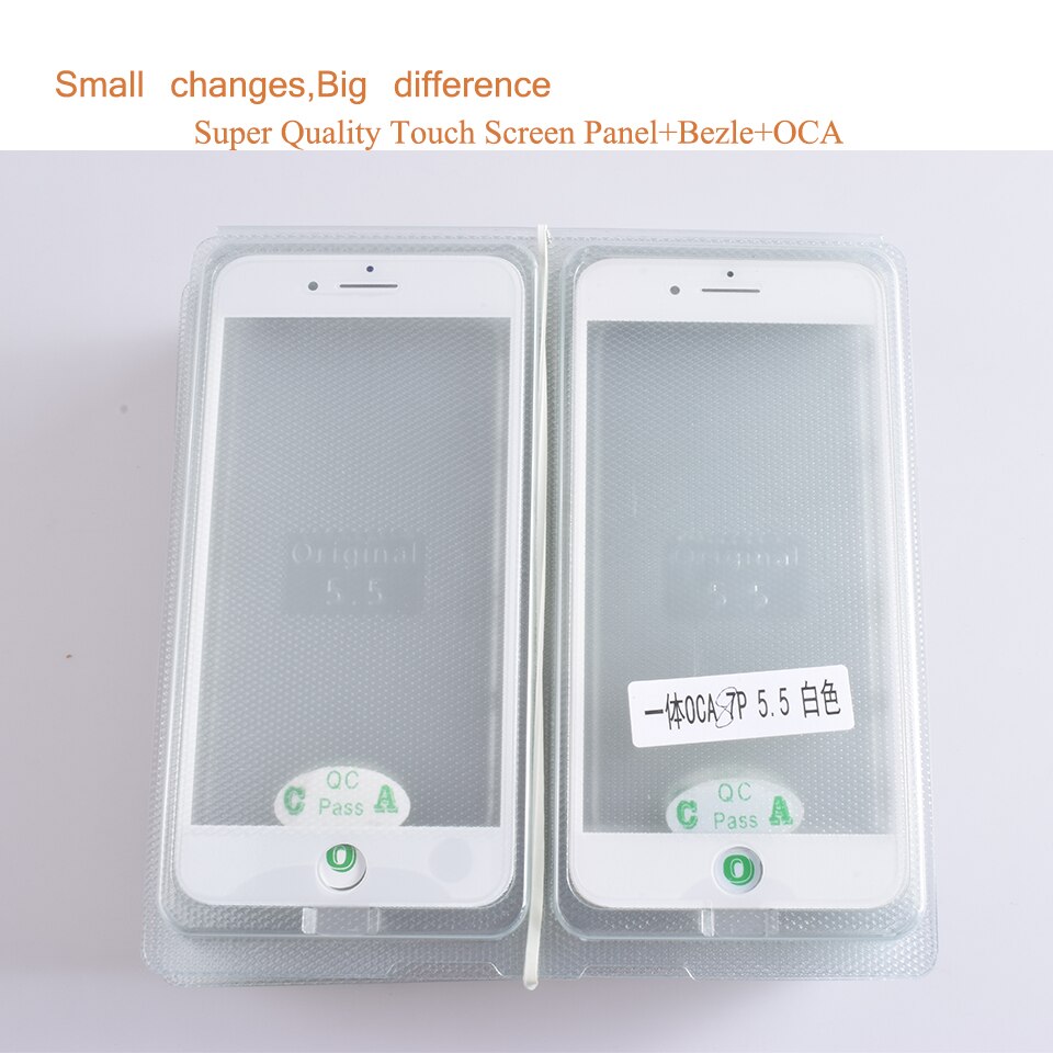 10Pcs/lot For iphone 7 6S Plus Touch Screen Panel Front Outer Glass With Bezel Frame OCA For iphone 5 5S 6 7 8 Touch 3 in 1