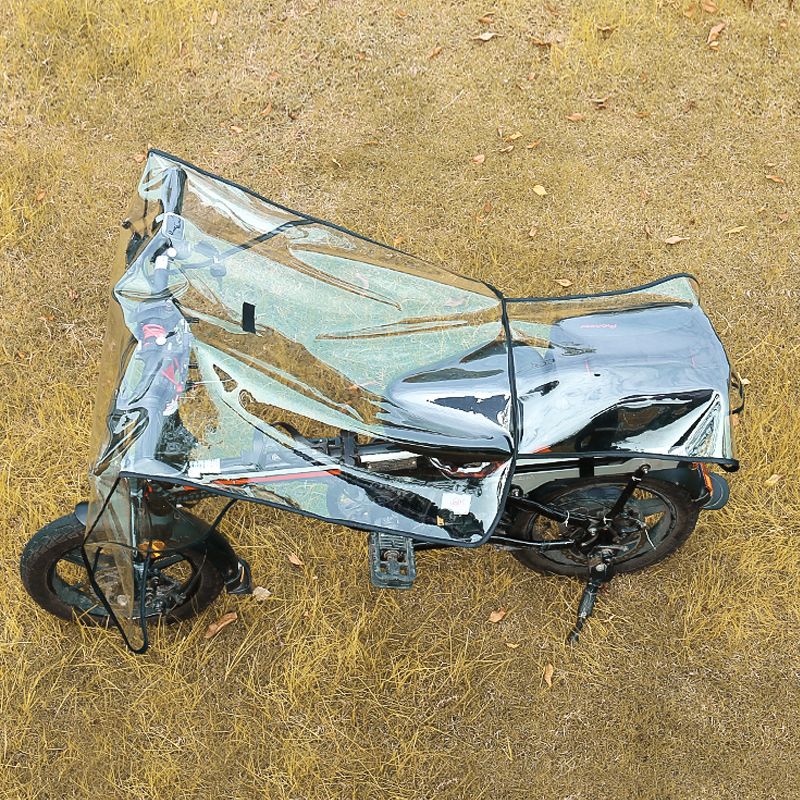 Elektrische Fiets Winddichte Hoes Winter Warm Transparant En Verdikte Split Regendichte Hoes Opvouwbare Fiets Winddichte Hoes: Licht Geel