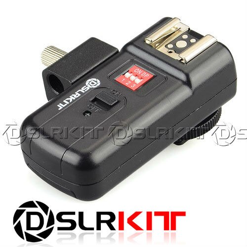 DSLRKIT-receptor de disparador de Flash inalámbrico PT-08XTH RX, con soporte de paraguas