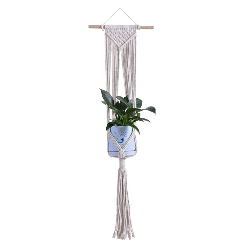 Handmade Hanging Baskets Flowerpot Plant Holder Macrame Plant Hanger Pot Indoor Wall Hanging Planter Hangers Holder Home Decor