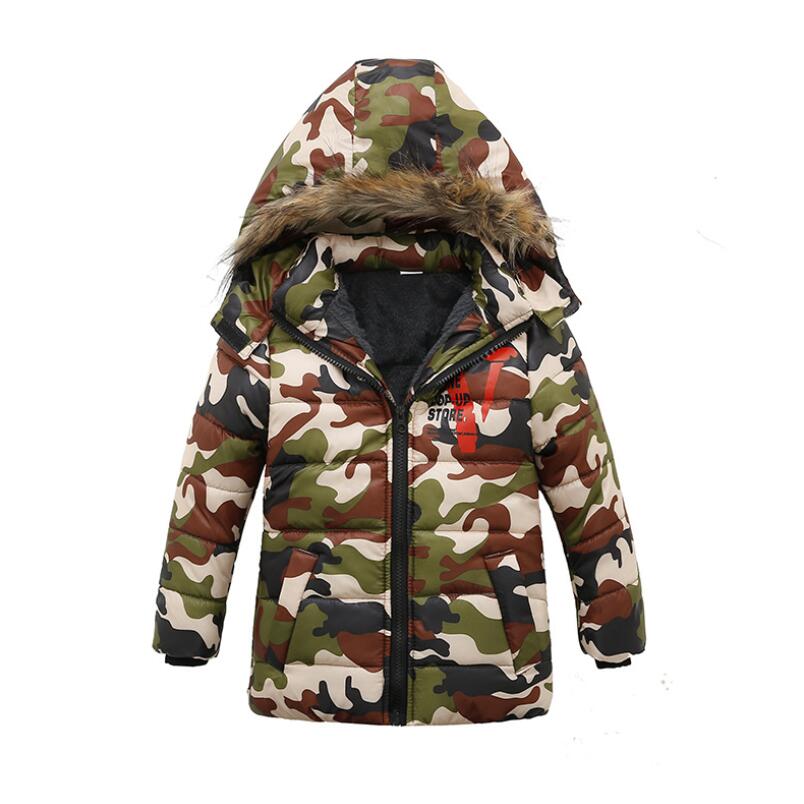 Boys camouflage Coats Winter Jacket Clothes Children Boy Coat Hooded Warm Jackets For Kids Outerwear