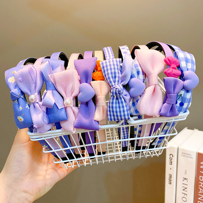 Bow Hair Band Children's Girl Little Girl Baby Princess Head Band Hairpin Lovely Hair Ornament Headdress Pressure Hair