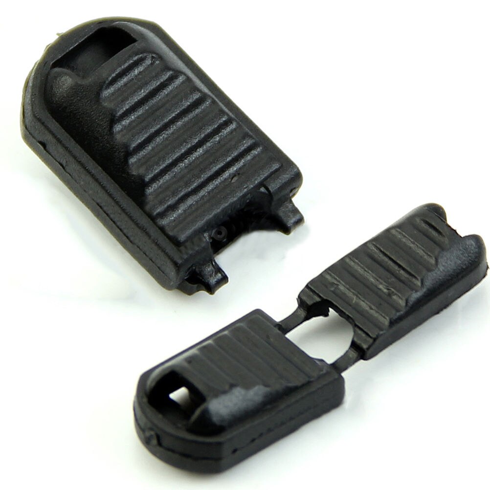20 stuks ritssluiting uiteinden slot ritssluiting clip gesp zwart voor paracord accessoires/rugzak/kleding op