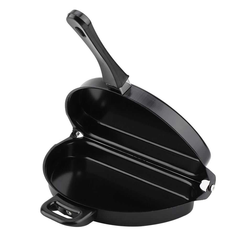 Dubbele Side Folding non-stick Koekenpan Omelet Ei Ontbijt Maker Draagbare Keuken Kookgerei 2 Sides Hand Koekenpan