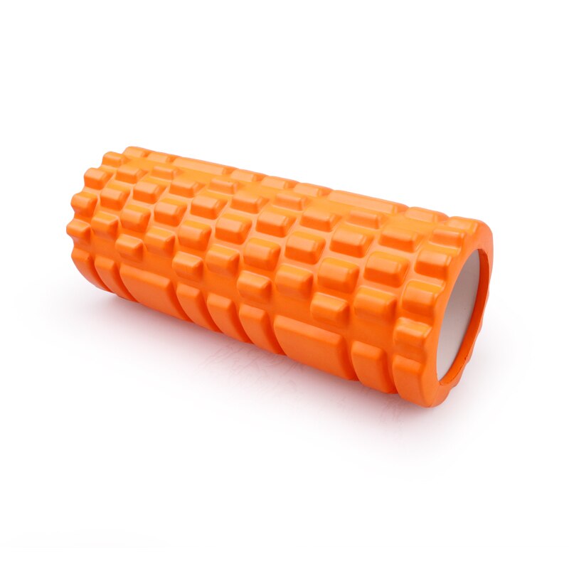 Yoga kolonne fitness pilates yoga foam roller blokke træne gym massage gitter triggerpunkt terapi fysio øvelse 33cm: Orange