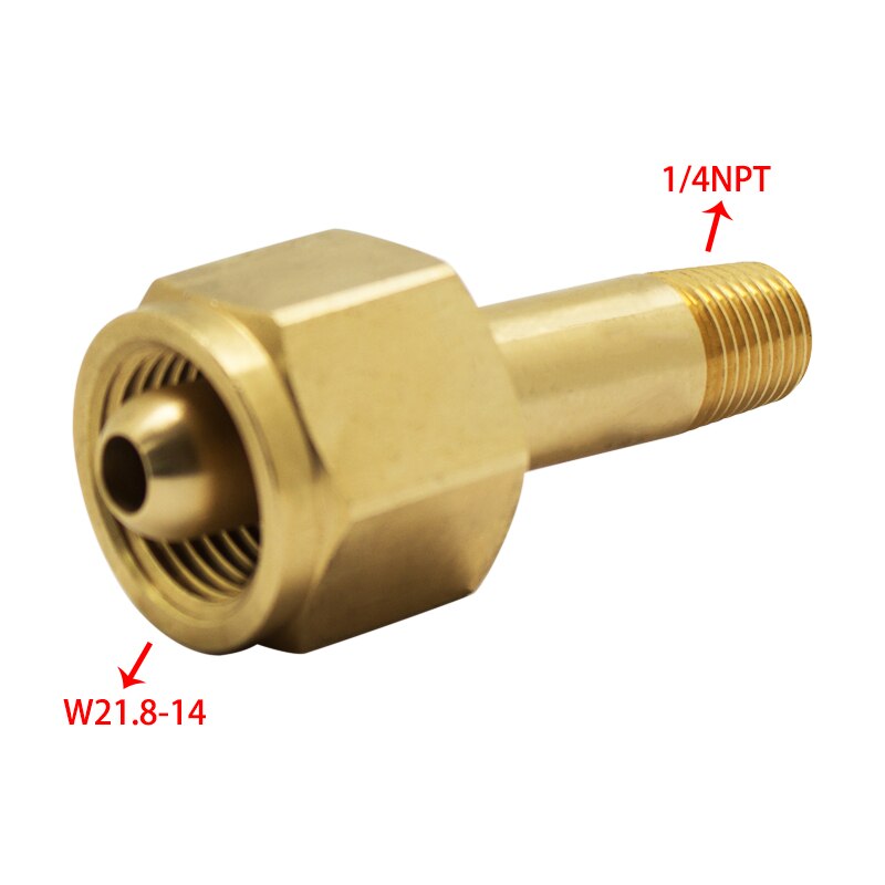 Soda CO2 CGA-320 W21.8 Moer &amp; Tepel CO2 Kooldioxide Fittings 1/4 &quot;Npt Met Bal End Plunger: W21.8