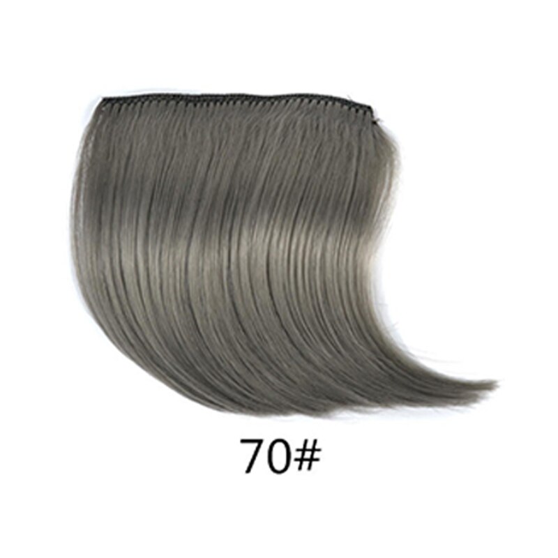 1pc 12 färger snygga tjejer clip on clip framtill bang lugg hårförlängning bit tunna mini peruk horn förläng luggen: 70