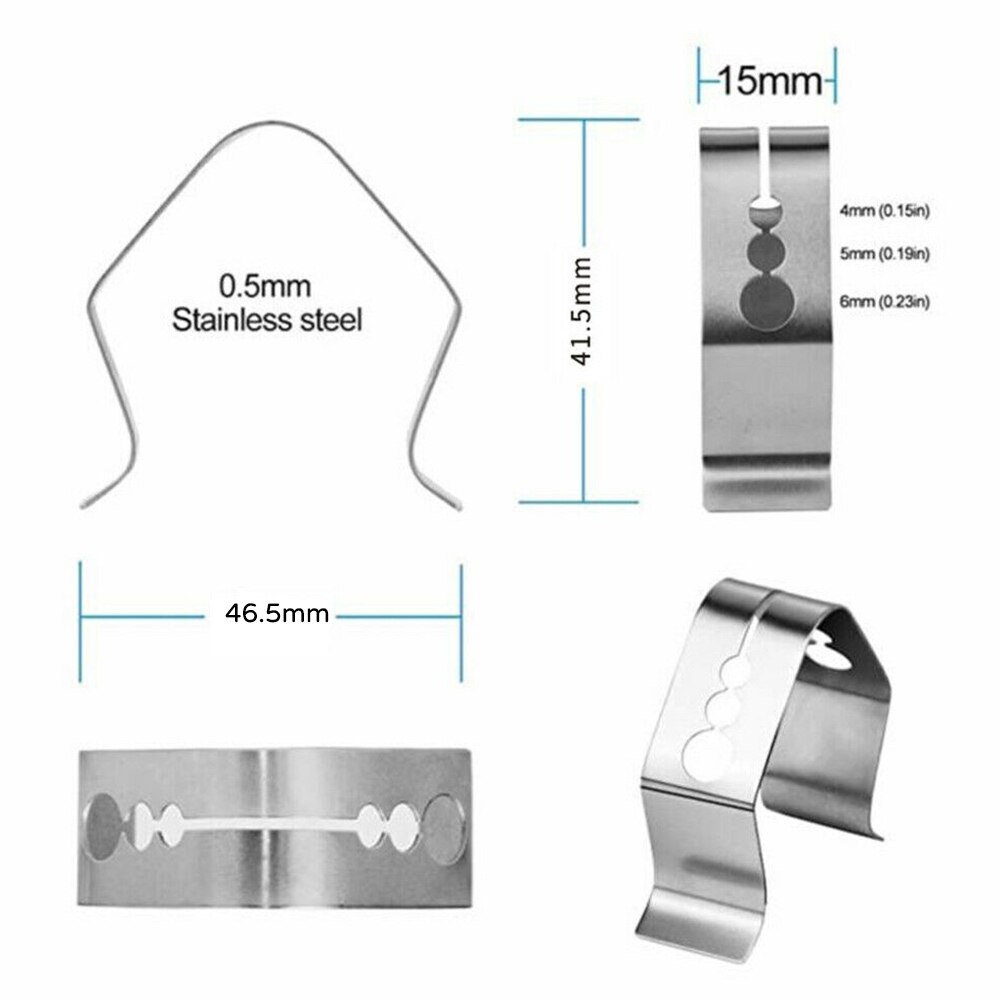 Pinzas para termómetro con Sensor de acero inoxidable, 5 uds.