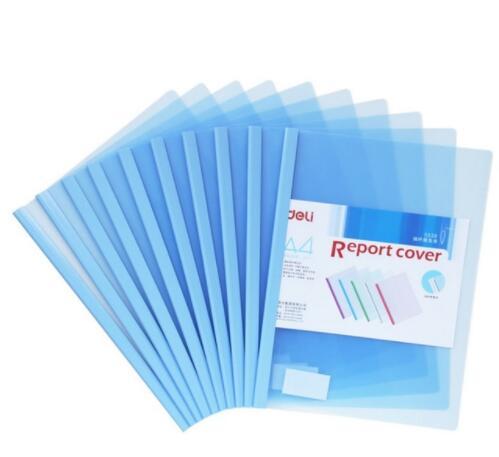 10 Carpetas de archivo A4 para libros de ejercicio, papeles de documentos, cubierta de informe, soporte de barra de columna vertebral, 10 Uds.: 10 pcs blue