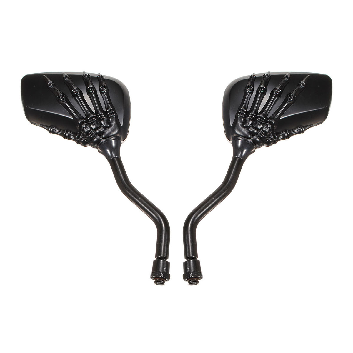 Rétroviseur de moto, accessoires de Scooter électrique, paire de main de crâne 10mm 8mm noir personnalisé squelette griffe guidon vue arrière Scooter électrique