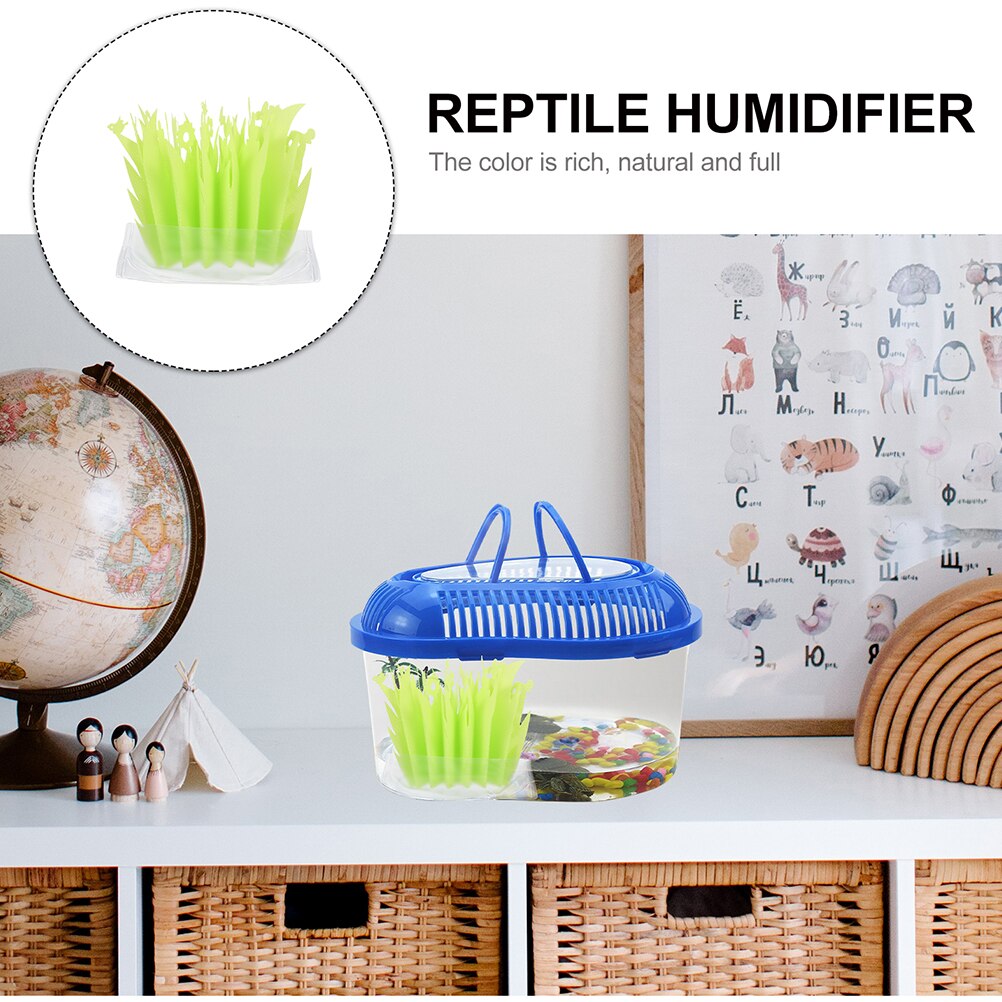 2Pcs Reptile Tank Humidifier Decorative Simulated Plants Humidifier Reptile Terrarium Decor