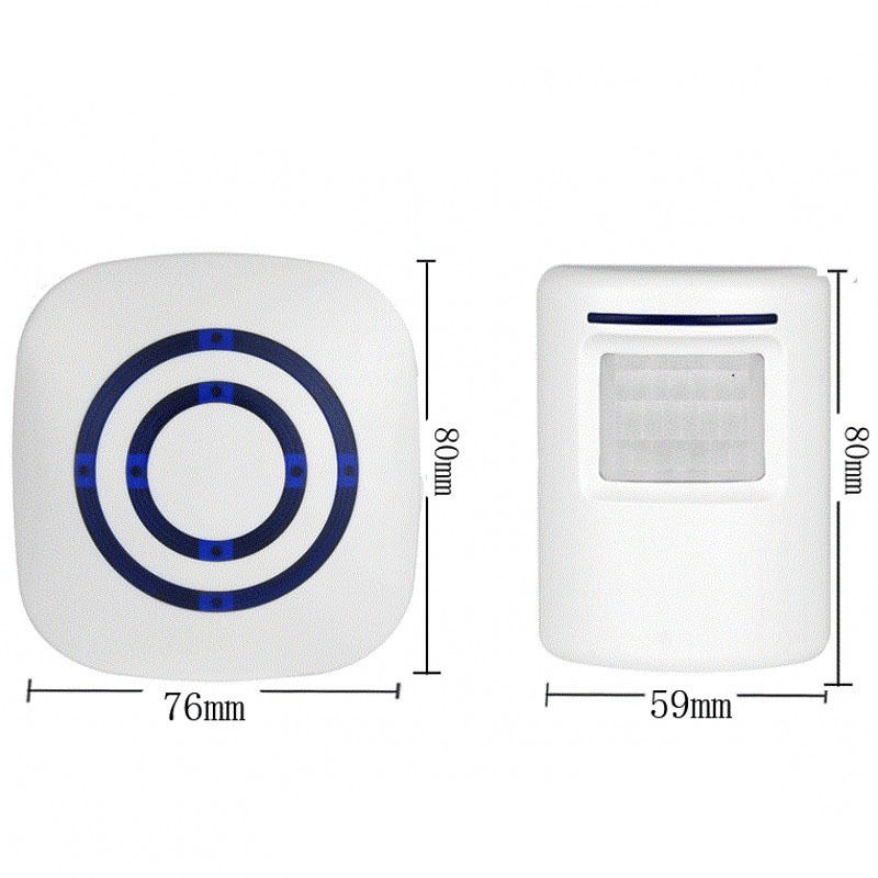 Wireless Motion Sensor Detector Gate Entry Door Bell Welcome Chime Alert Alarm EU/US Plug For Choose R02