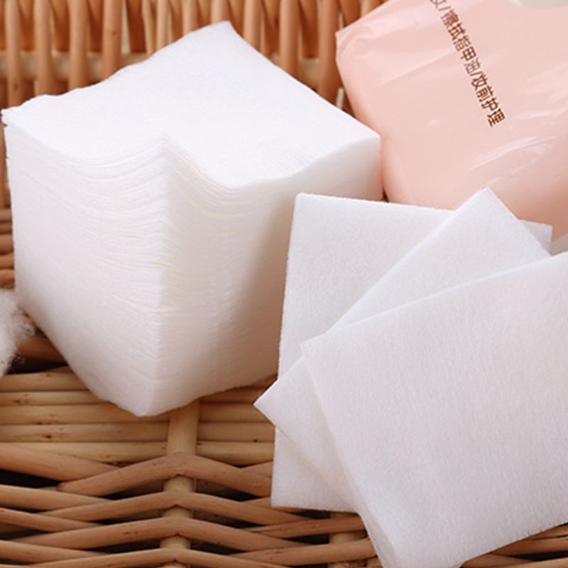 500 stk/pose ansigtsbehandling tynde non-woven makeup bomuldspuder neglelakfjerner servietter