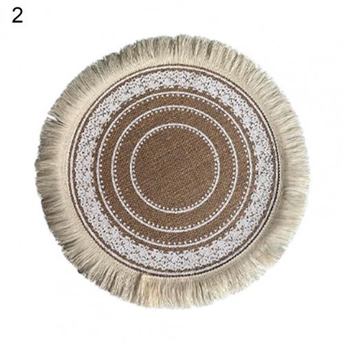 Rotan Trivet Matten Tafel Mat Warmte Isolatie Handgemaakte Katoen Vlas Eettafel Antislip Placemat Hittebestendige Cup Coaster: 2