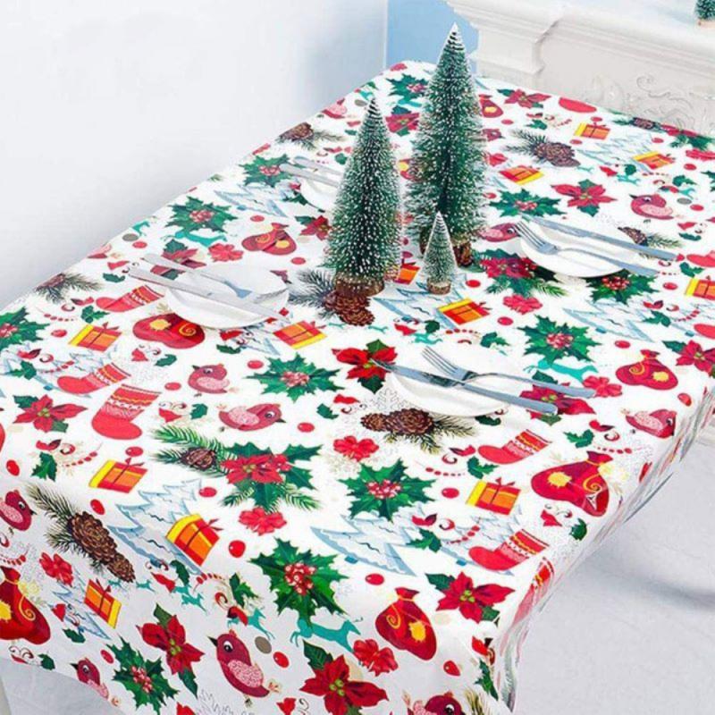 Nappe imprimée de noël créative 110*180 nappe de Table de noël en Pvc imperméable à l'eau nappe jetable Antifouling