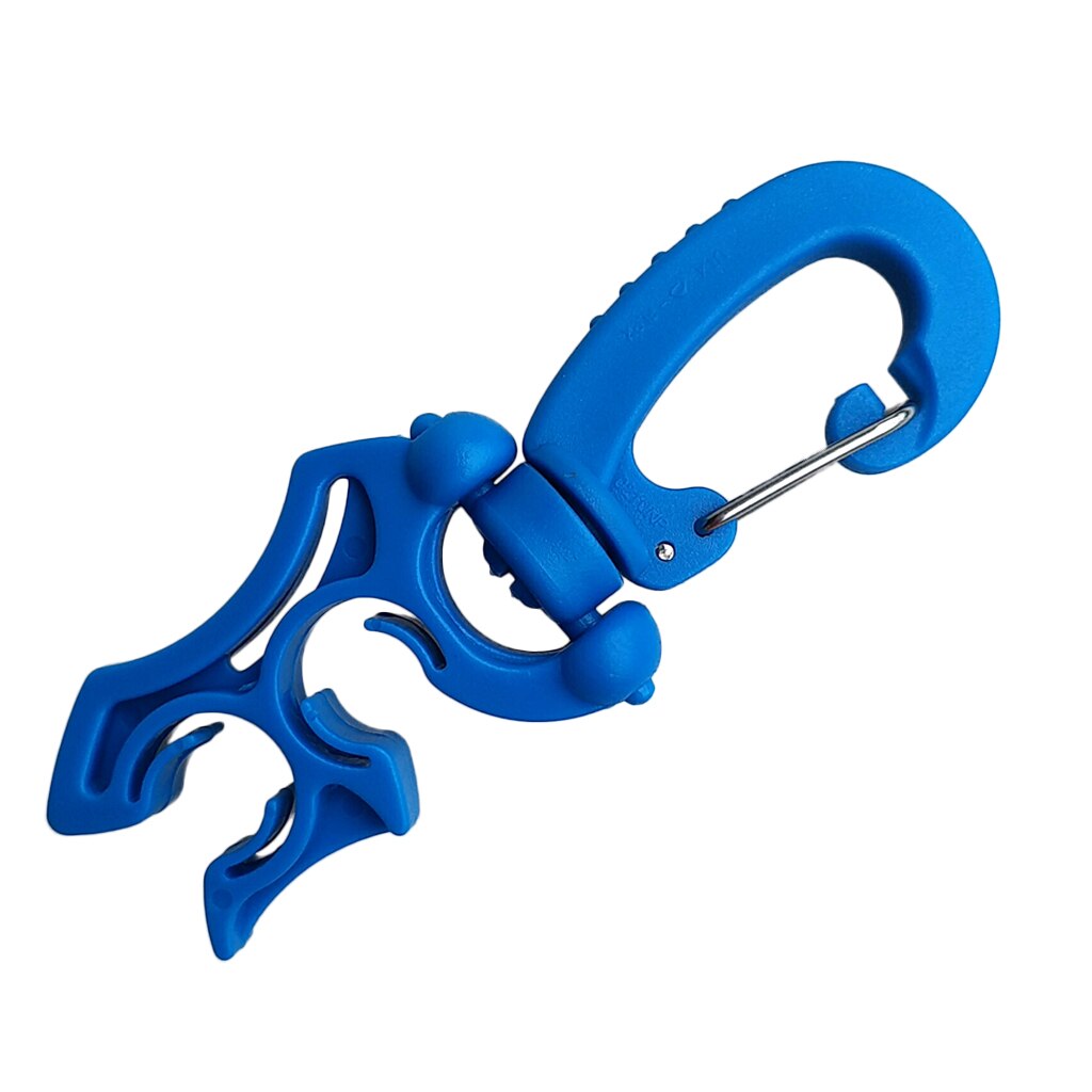 Kompakt slangeholder holder m/snap klip til undervands dykkerdykker pvc 316 rustfrit stål folde og roterbar
