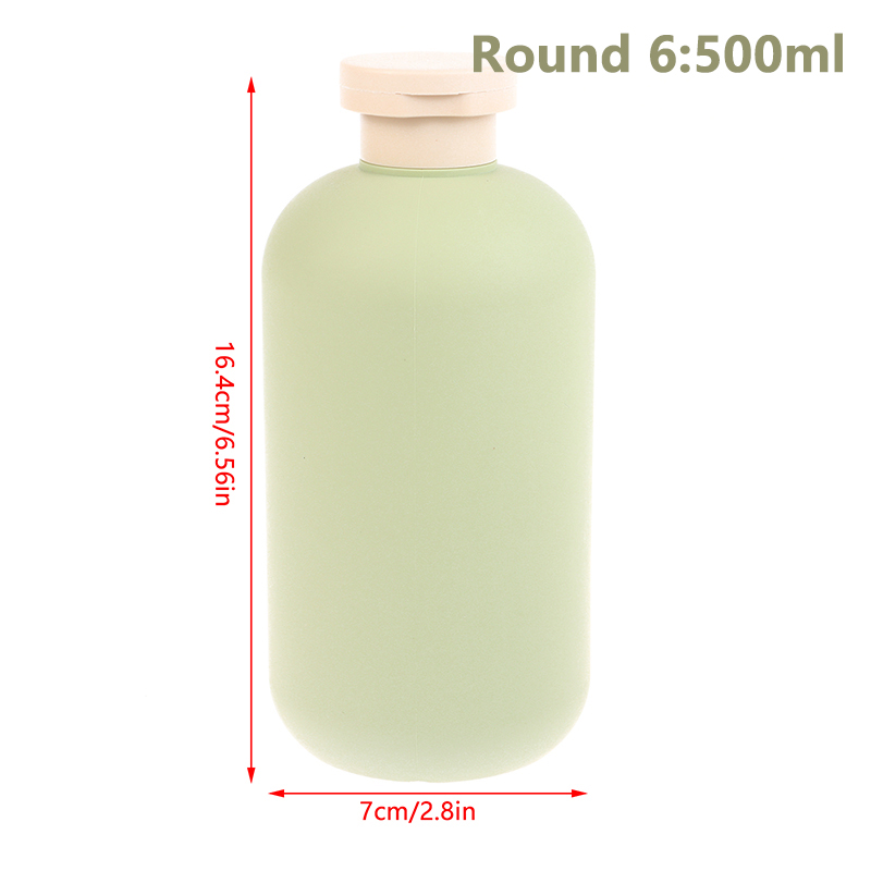 1pcs 100ML-500ML Avocado Green Plastic Shampoo Shower Gel Foaming Soap Dispensers Refillable Bottles Flip Lotion Bottles