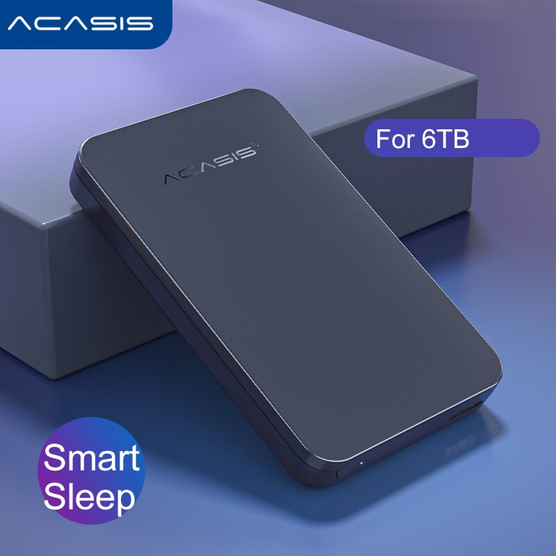 Acasis-carcasa de disco duro externo, caja de HDD externo, USB tipo C, SATA, SSD, para HDD 2,5, compatible con UASP 5gbps: Default Title