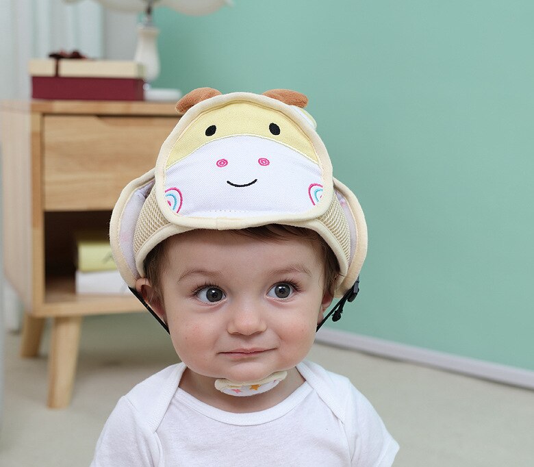 Imbaby baby hovedbeskyttelse hat pude baby lille barn anti-fald hat hoved beskyttelse børnesikkerhed hjelm pude til baby wallker: Flodhest