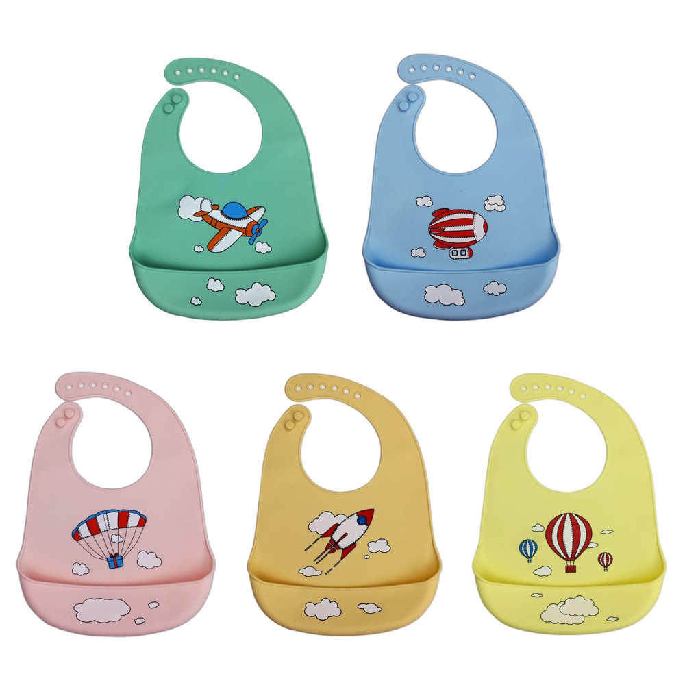 Baby Silicone Ssaliva Towel Children Adjustable Bib Animal Photo Waterproof Dripping Grocery Bibs Exclusive