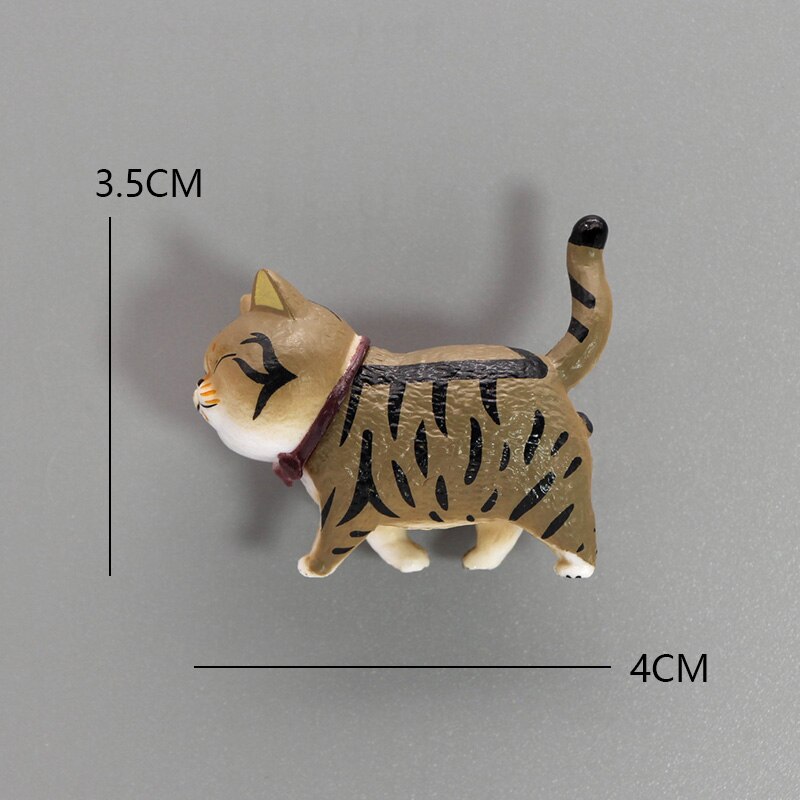 Combinación de gatitos japoneses para refrigerador, de colección de recuerdos, lindos imanes de nevera para gatos pequeños, animales amarillos, negros y blancos: H