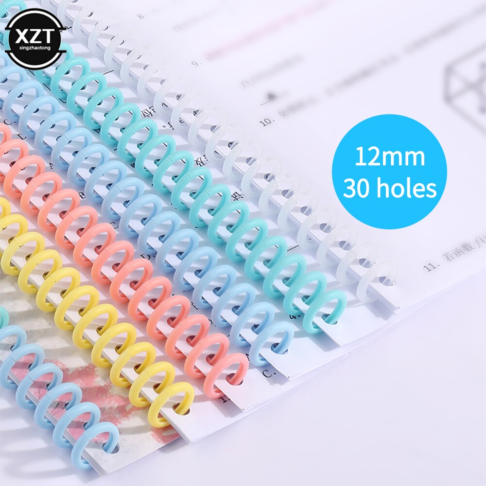 12mm A4/30 Holes Binding Loop Plastic Movable Folder Notebook Calendar Diary For DIY Paper Office Student Assemble Ring Buckle