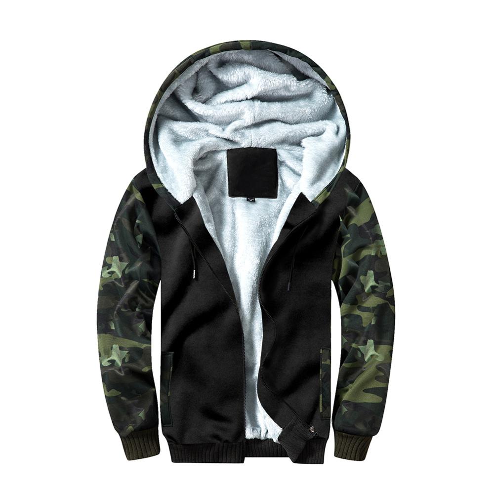 Épais hiver Polyester cachemire sweat à capuche en vrac Euro taille XXL Vogue vêtements décontractés Sport veste à capuche