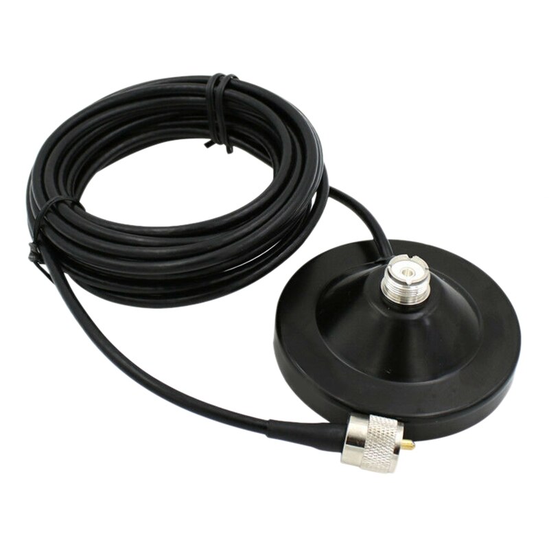 Mobile Car Antenna Magnetic Roof Mount Base 5M 16.4 Ft RG58 Coax Cable UHF Male