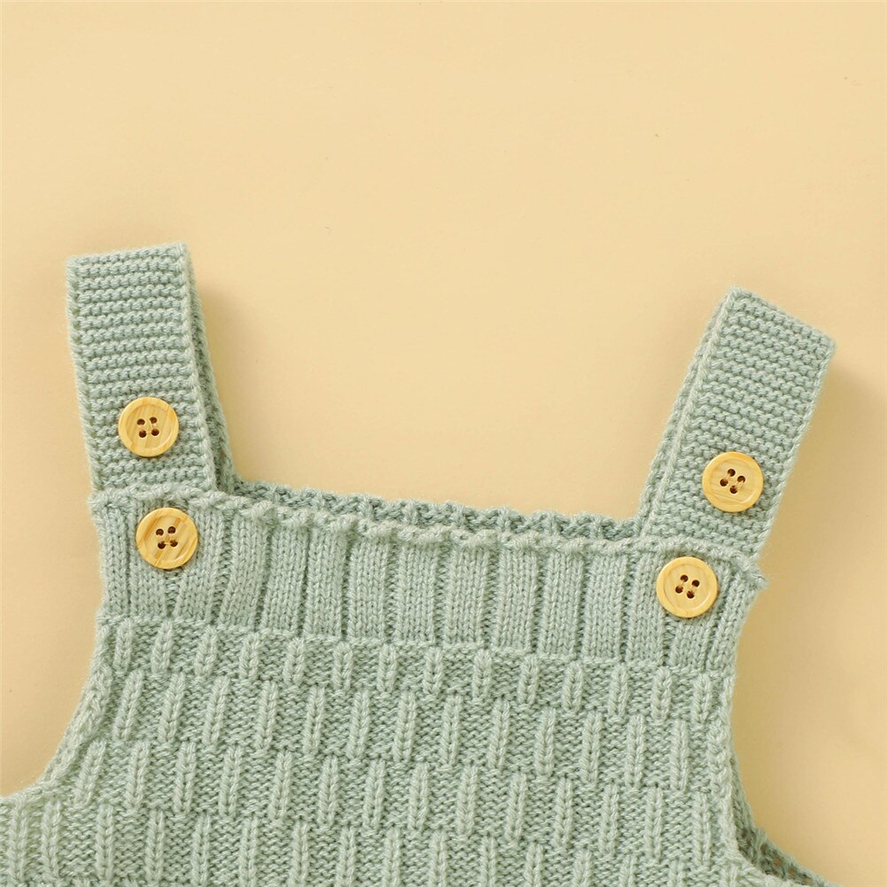 Winter Herbst 3-24M Säuglings Baby Mädchen Gesamt + Hütte Geschmack Einfarbig Ärmelloses Knited Overall zur Seite fahren 2 stücke Outfit