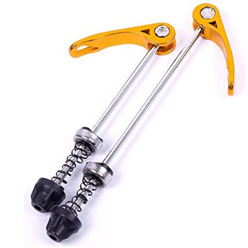 Brochetas de cubo de rueda de bicicleta de aleación de aluminio, Perno de liberación rápida, eje de palanca de acción de leva suave, 1 par