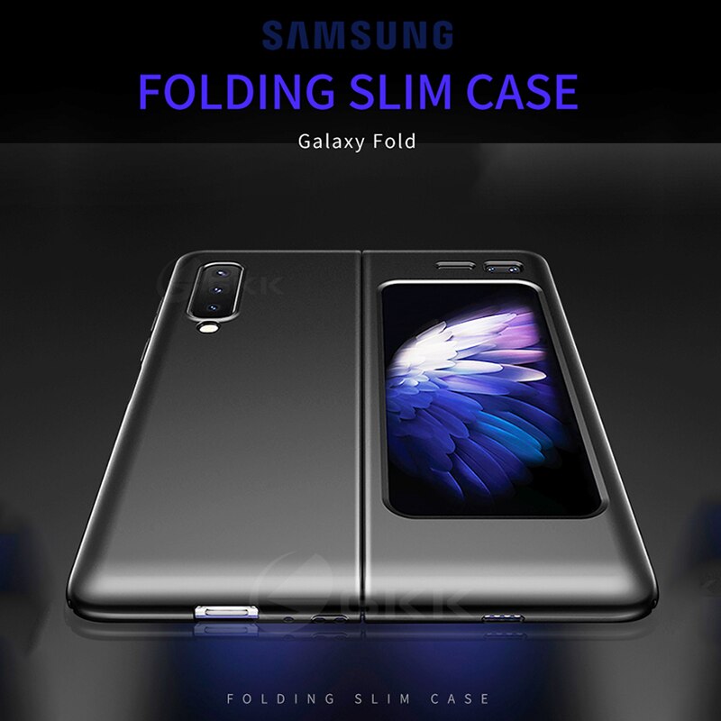 Originele Voor Samsung Galaxy Fold Case Anti-Klop Volledige Bescherming Ultra-Dunne Flip Matte Hard Pc Cover Voor samsung Vouw Coque