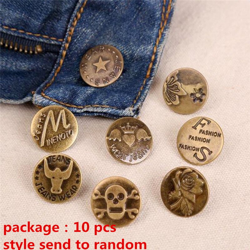 10Pcs 20Mm Metalen Knop Jean Knoppen Voor Jeans Gemengde Knop Kleding Accessoires: Default Title