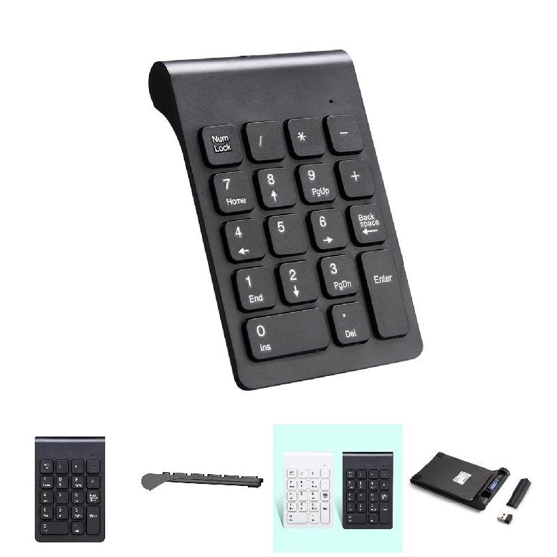 Portable 2.4G Wireless Digital Keyboard USB Number Pad 18 Keys Mini Numeric Keypad For Laptop PC Notebook Desktop SGA998
