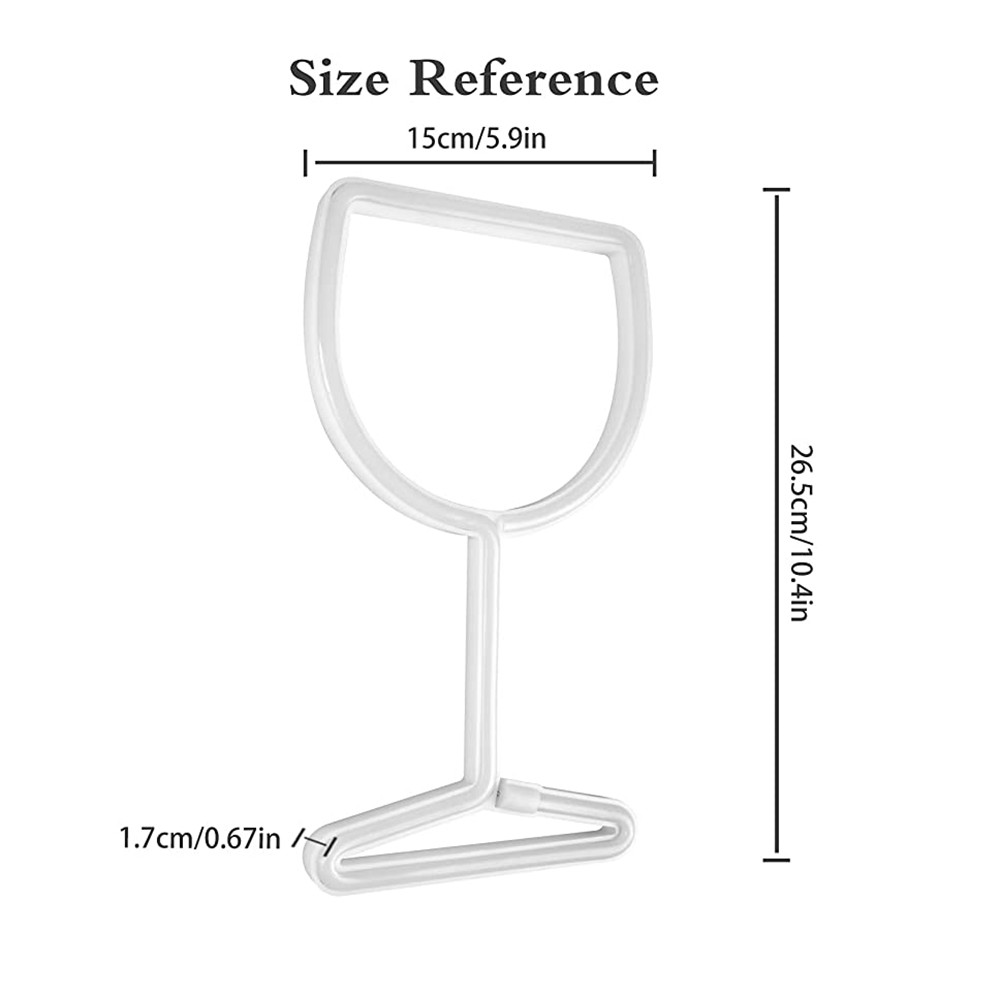 Enseigne lumineuse LED en verre de vin, néon, bol à vin, lampe murale suspendue, veilleuse lumineuse, USB, Bar à piles, de décoration pour la saint-valentin