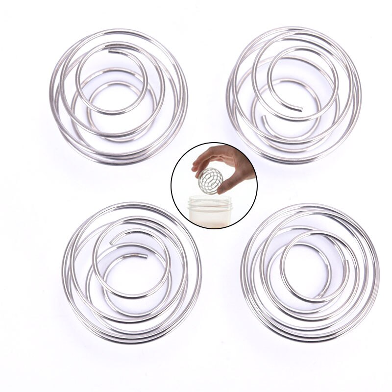 Healthy Stainless Steel Whisk Ball Mixed Shaker Protein Fitness Water Bottle Juice Milk Convenient