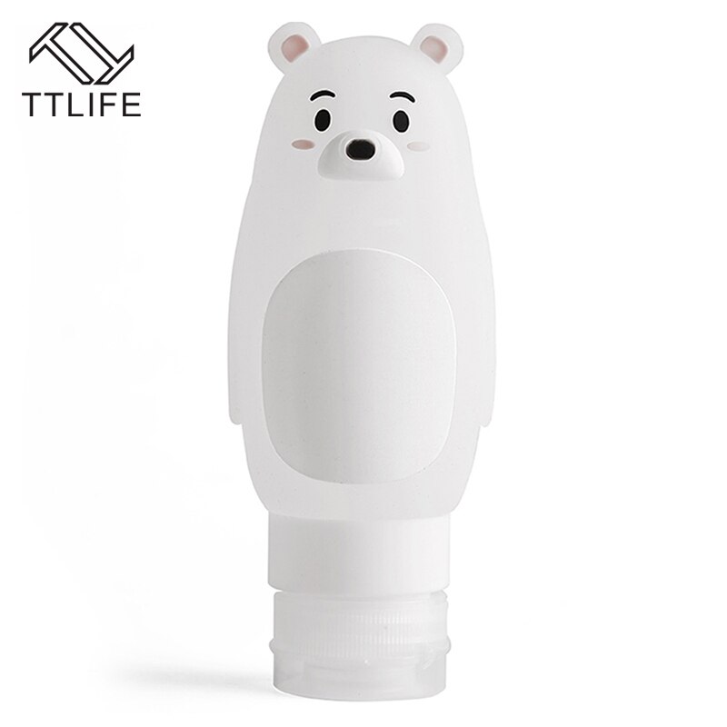 TTLIFE-bouteille vide en Silicone dessin animé, ensemble de bouteilles de voyage, pour Gel douche Portable, shampoing, bouteille de lavage, organisateur de maquillage