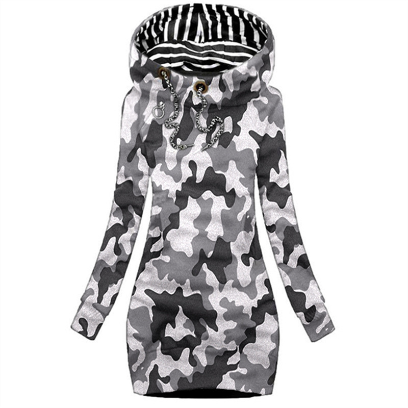 Hoodieklänning avslappnad enfärgad långärmad hoodieklänning med dragsko smal hoodieklänning med tröja