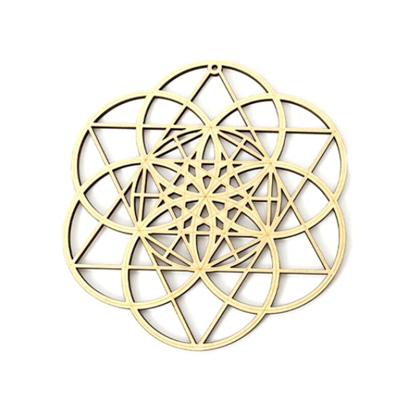 Sacred Geometry Wall Sculpture Tree of Life Symbol Meditation Chakra Wood Board