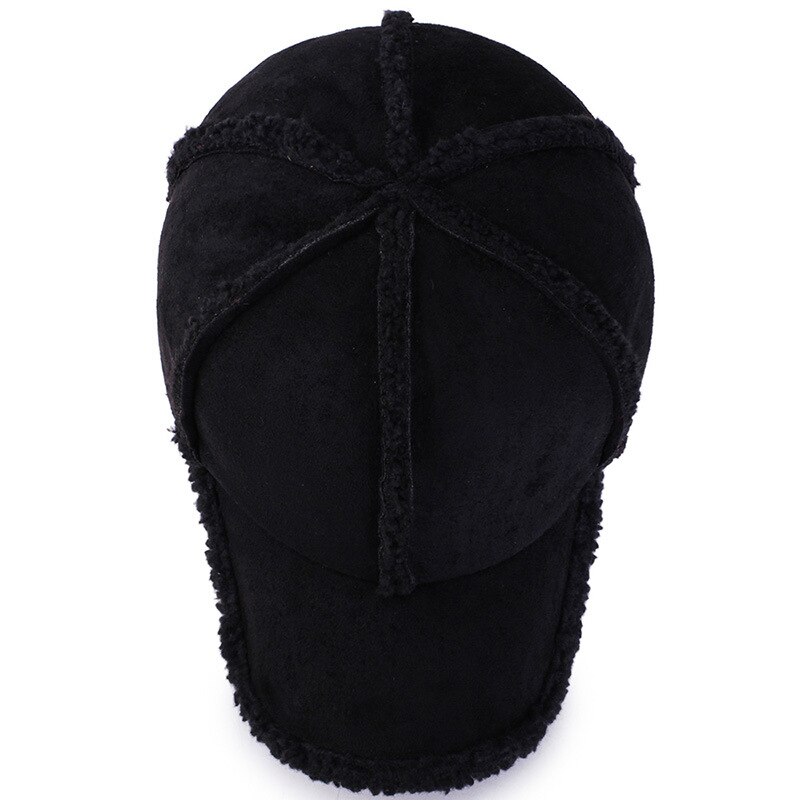 Vinter baseballcap til kvinner menn fuskepels fløyel varm pluss justerbar casualunibeauty