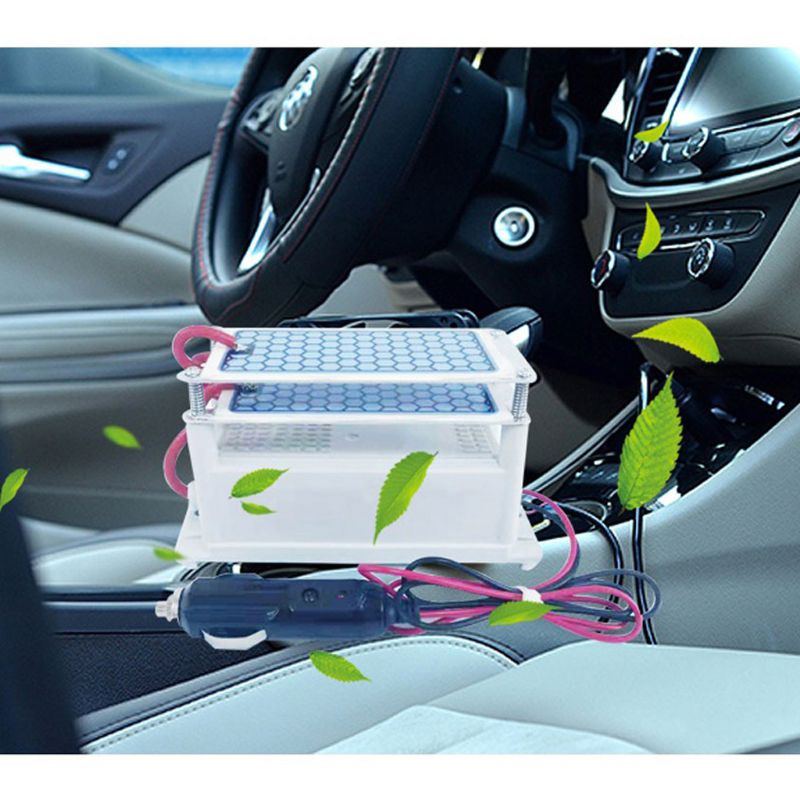 Generador de ozono portátil de 10 g/h DC12V/AC220V ozonizador cerámico integrado