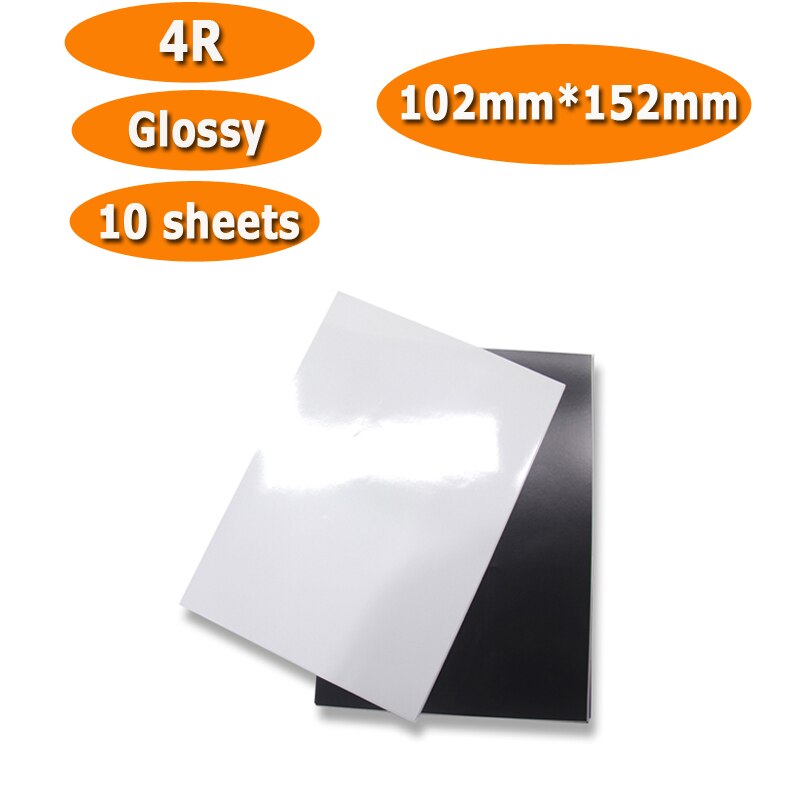 A4 4R Glossy Matte Magnetic Photographic Paper Sticker Printing Inkjet Printer DIY Fridge Magnet Paste: 4R Glossy 10 sheets