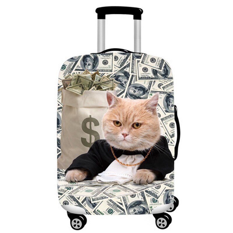 3D Cat Suitcase Case Cover Luggage Elastic Protective Covers Dust 18-32Inch Baggage Trolley Trunk Dust Cover Travel Accessories: Cat C Luggage Cover / s