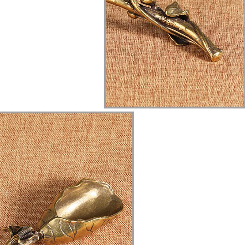 Mała herbata łopata mini herbata łopatka lotosowa łyżka miarka czysta miedź herbata akcesoria robić herbaciarnia