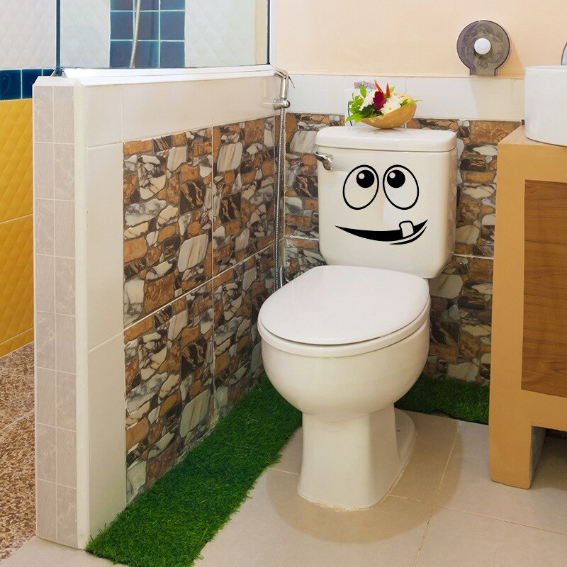 Bathroom Funny Smile Wall Stickers Toilet Stickers Toilet Poster Fun For Home Stickers For The Bathroom Wall Sticker