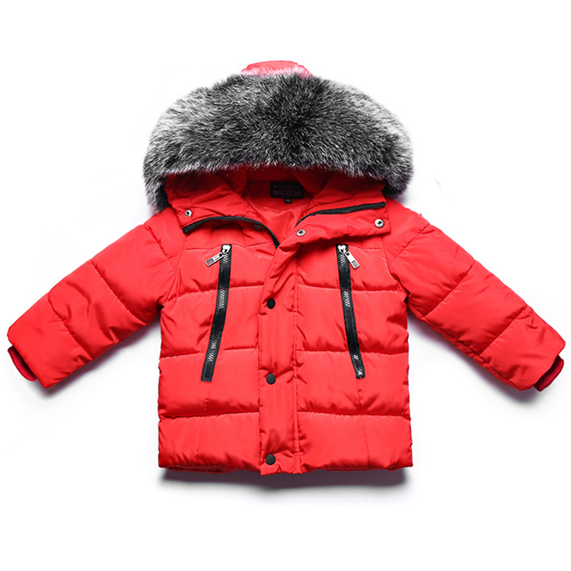 Children Kids Winter Thick Hooded Outerwear Baby Boys Girls Jacket Coat Christmas Warm Parka Cotton-Padded Clothes Snow Wear