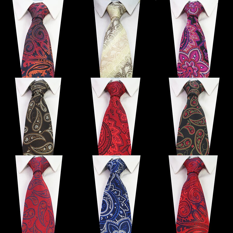 RBOCOTT Extended 9cm Tie Extra Long Size 160cm Mens Brown Paisley Blue Floral Necktie Red Plaid Silk Neck Tie Wedding Business