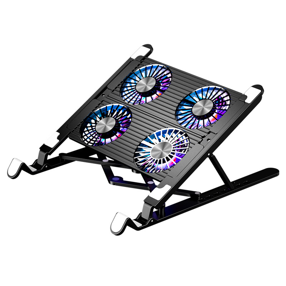 Laptop-Lüfter mit 2/4 Lüftern, leiser Spielen-Laptop-Kühler, RGB, 7 Höer, tragbarer Laptop-Halfter für 11–17,3 Zoll Laptops: verrotten