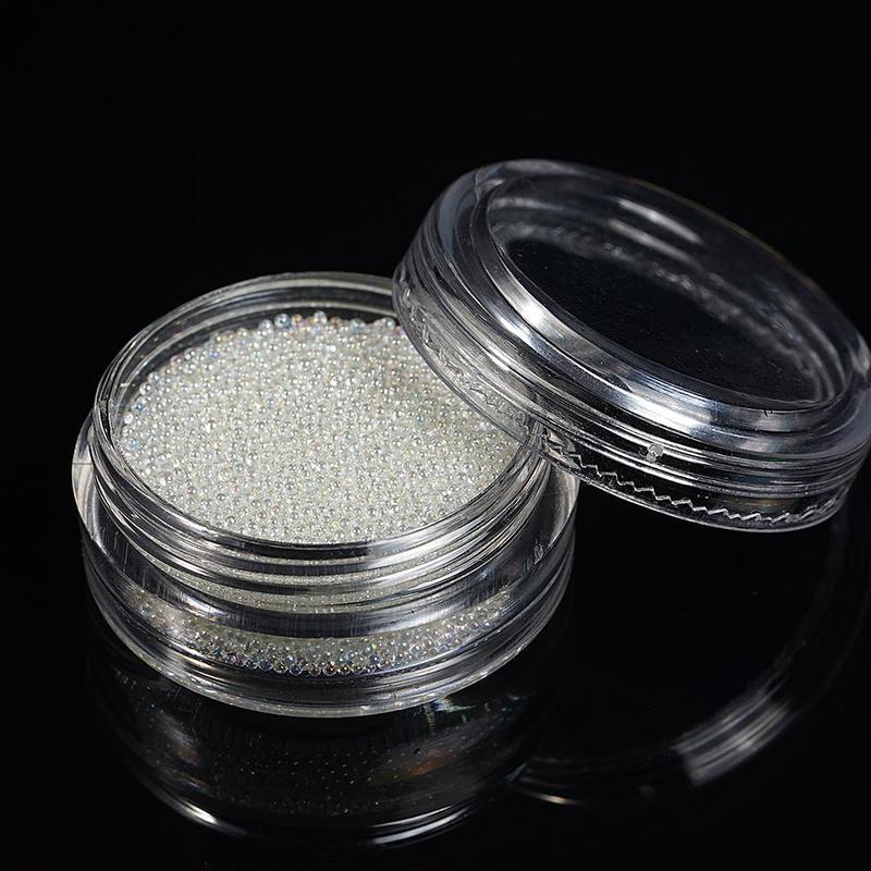 1 Doos 3D Micro Bead Bouillon Crystal Ab Glas Caviar Voor Nagels Nail Glitter Steentjes Decoratie Kralen Tiny Art z7U5