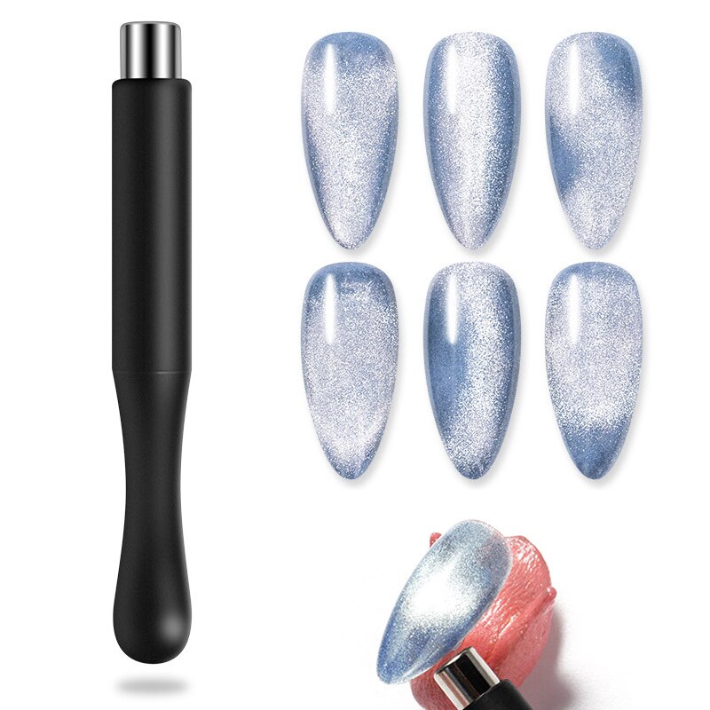 Siliconen Cilindrische Magnetische Stok 9D Nail Art Uv Gel Cat &#39;S Eye Effect Manicure Tool Multifunctionele Diy Panicure magneet Gereedschap